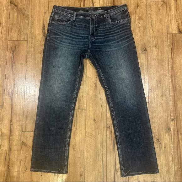 BKE Tyler Relaxed Fit Stretch Jean's in Nick 40X34 dark wash - Picture 4 of 12